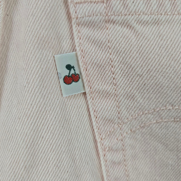 Levi's 501 Peach Pink High Waisted Special Edition Cut Off Denim Shorts Size 27 - Picture 9 of 10